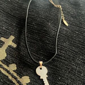 Fashion Gold and Silver Key Pendant Necklace